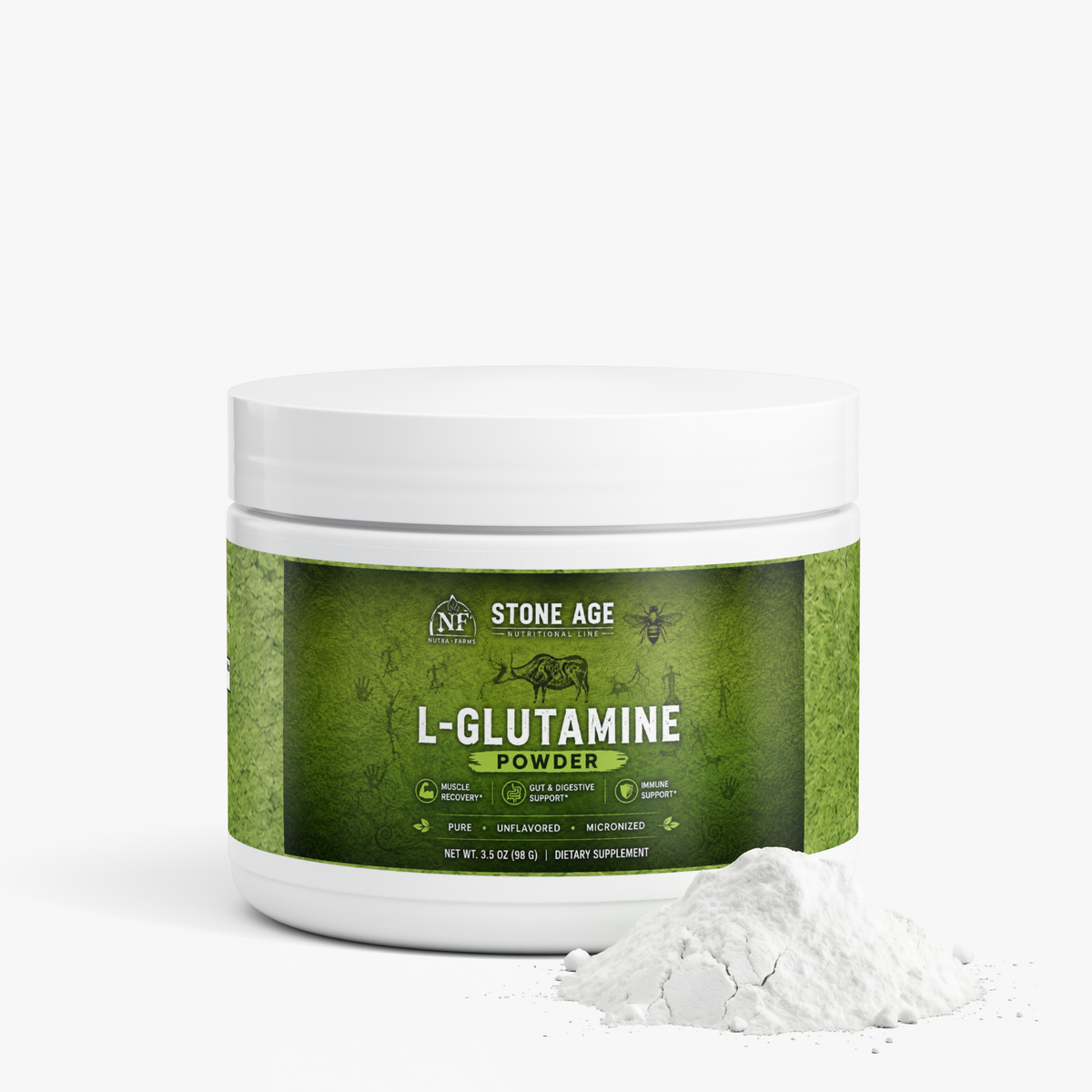 Stone Age L-Glutamine Powder | 98g