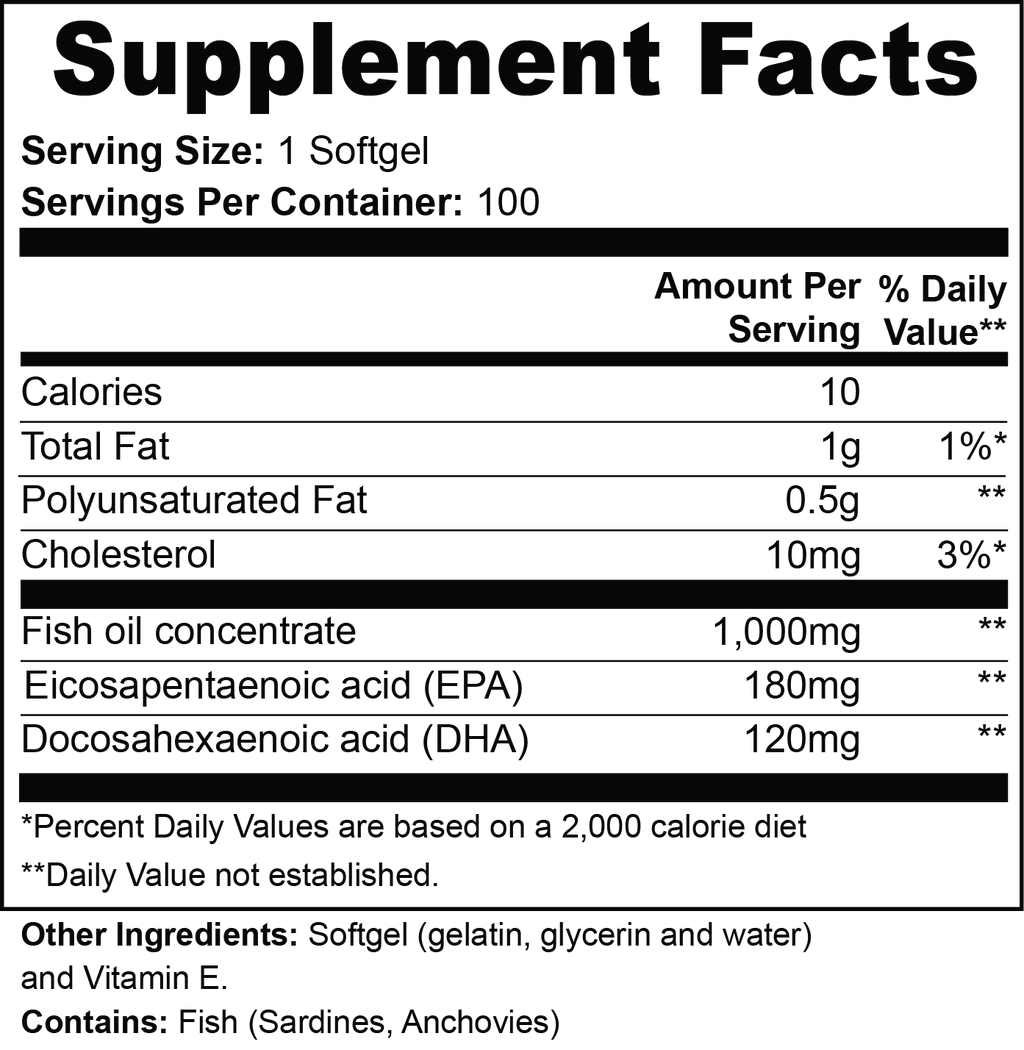 Stone Age Omega-3 Fish Oil Daily Wellness Softgels | 100 Count