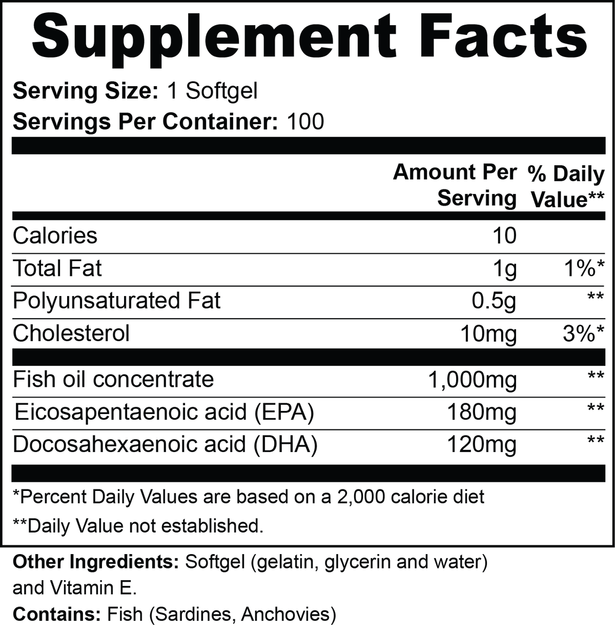Stone Age Omega-3 Fish Oil Daily Wellness Softgels | 100 Count
