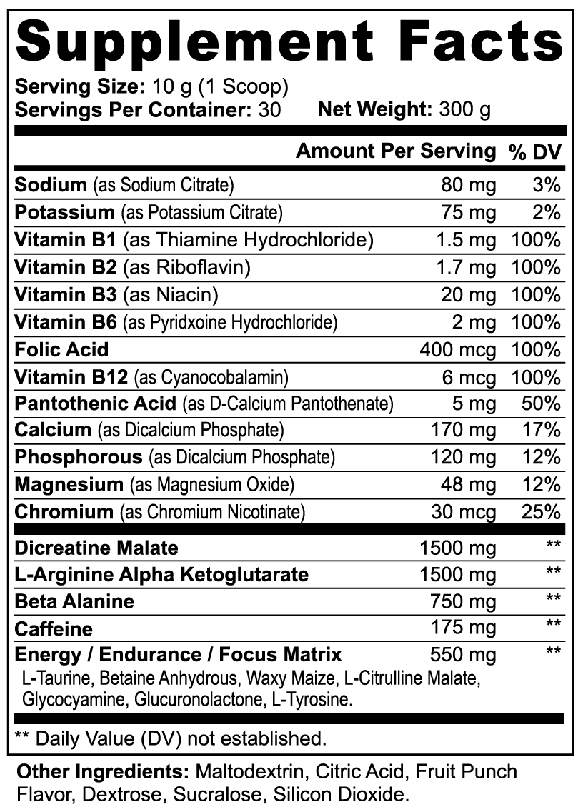 Nitric Shock Pre-Workout Powder (Tropical Pineapple)