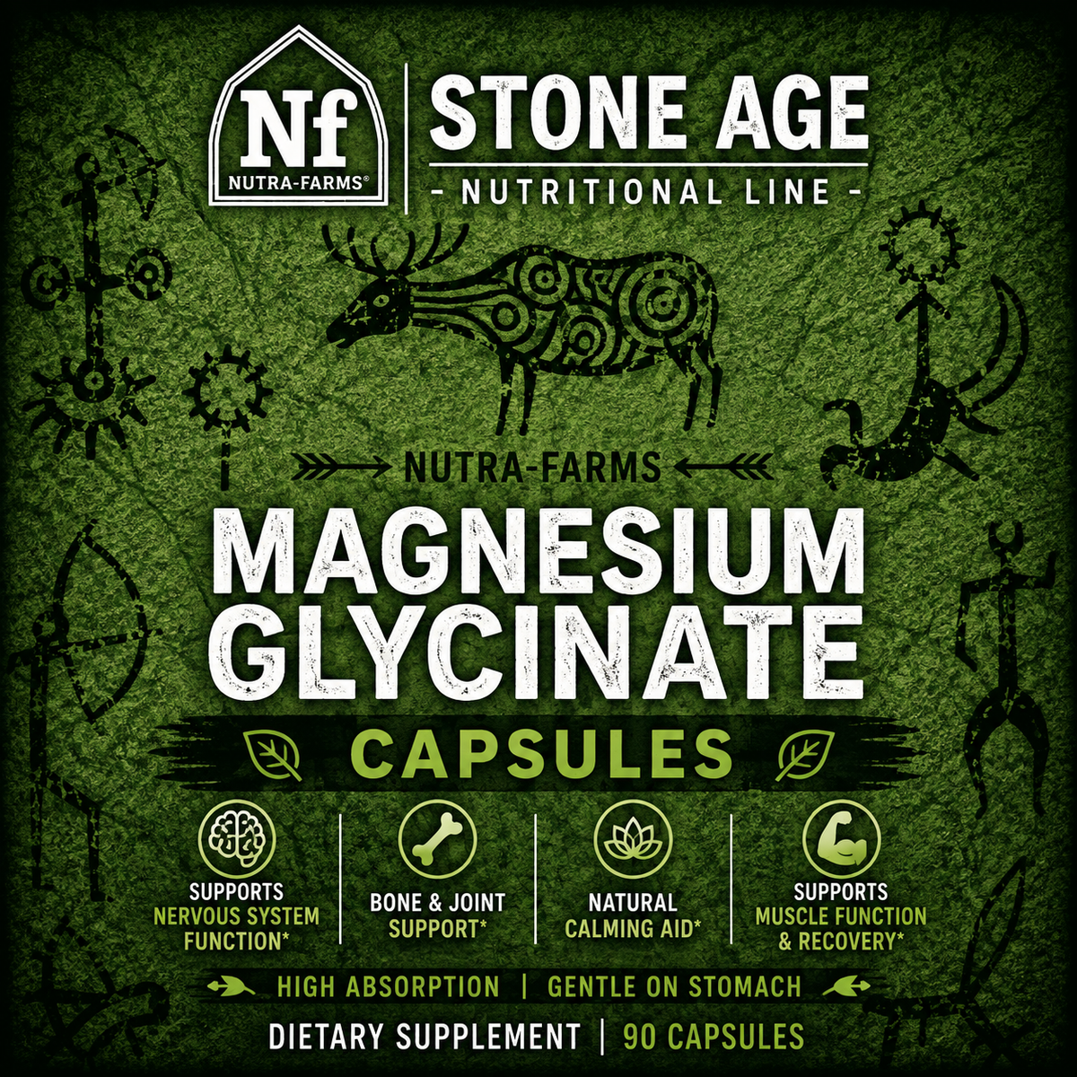 Stone Age Magnesium Calm & Recovery Capsules | 90 Caps