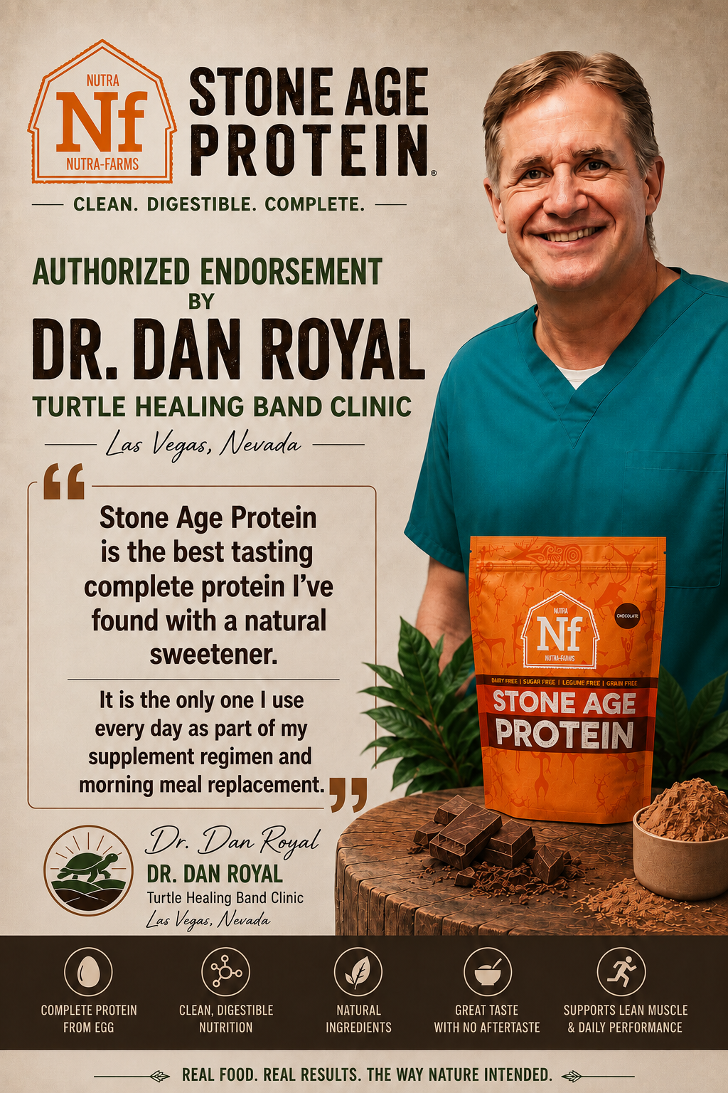 Stone Age Protein – Vanilla (30 Servings) | Tri-Blend, Dairy-Free, Sugar-Free