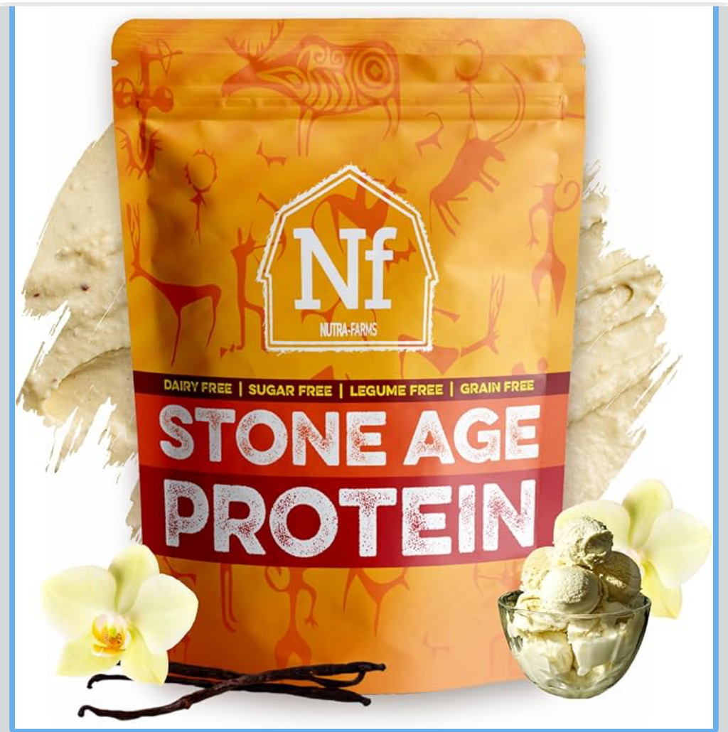 Stone Age Protein – Vanilla (30 Servings) | Tri-Blend, Dairy-Free, Sugar-Free