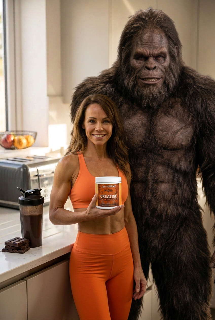 Stone Age Creatine - Original Orange Model with Giant Sasquatch